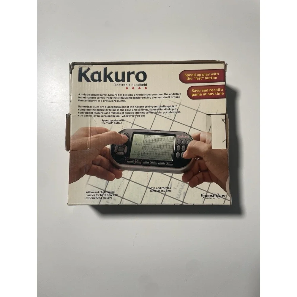 Excalibur Kakuro Electronic Handheld Puzzle Game Portable‎ Digital Brain Teaser